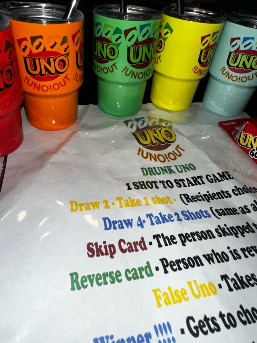 Drunk Uno Game